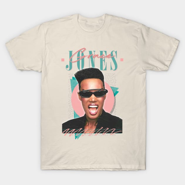 Grace Jones  //  80s Faded Style Aesthetic Design T-Shirt by DankFutura